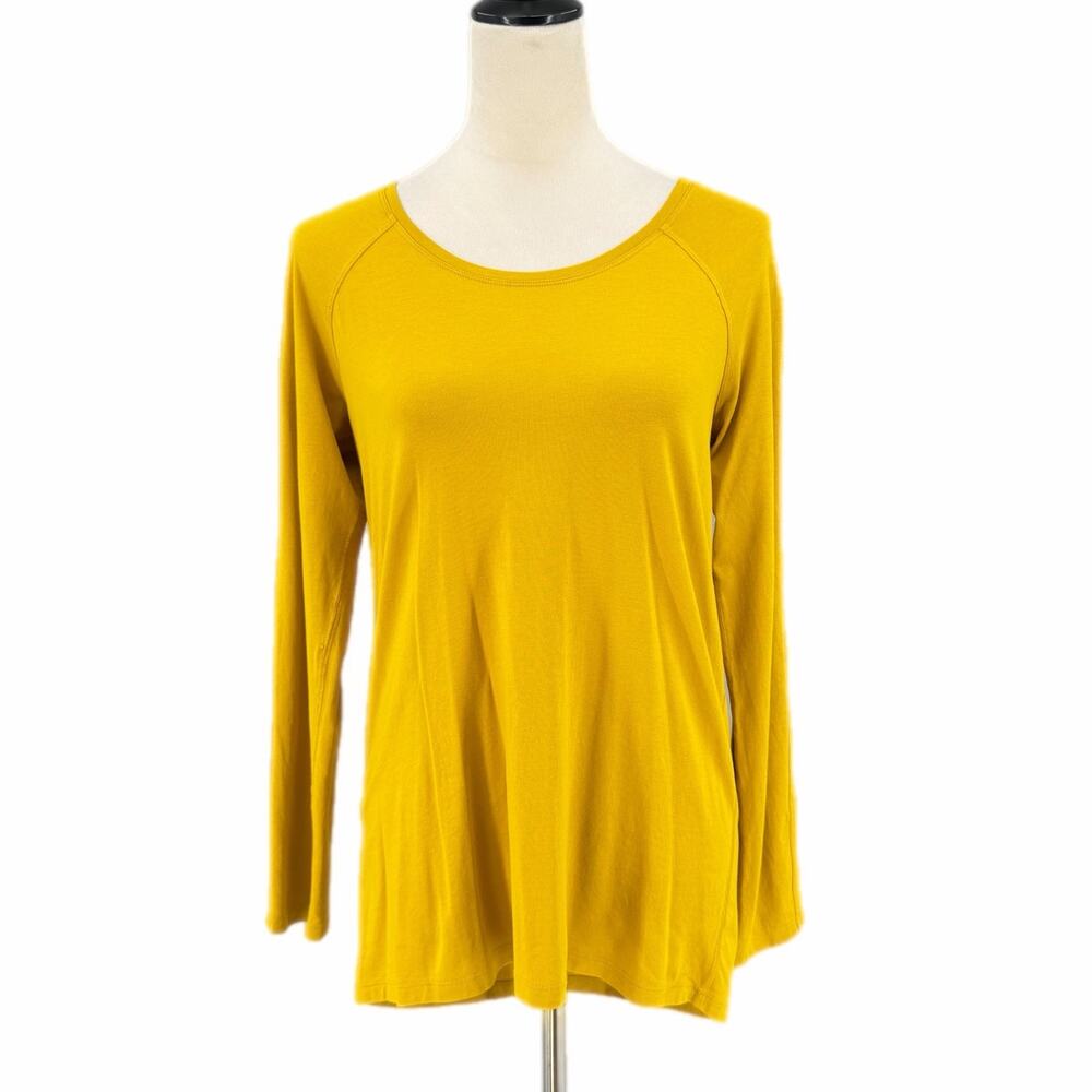 Lululemon Yellow Honeycomb Emerald Long Sleeve Basic Everyday Classic T-shirt